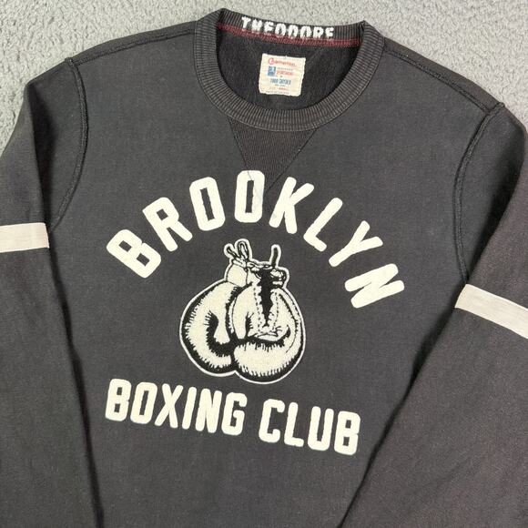 Todd Snyder Champion Sweatshirt Mens S Black Brooklyn Boxing Club Varsity Ali - Picture 1 of 11